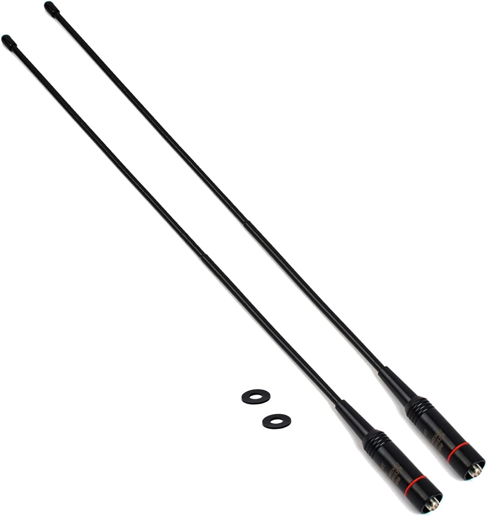 TWAYRDIO 15-Inch Whip Antenna, SMA Female Antenna, Dual Band 2m/70cm